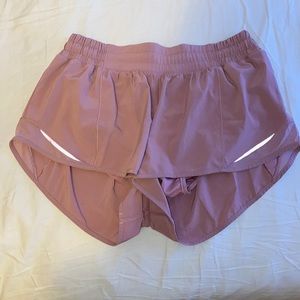 RARE pink lululemon hotty hot shorts